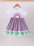 Purple lace rainbow ruffle dress