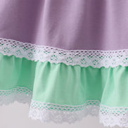Purple lace rainbow ruffle dress