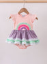 Purple lace rainbow ruffle bubble