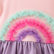 Purple lace rainbow ruffle bubble