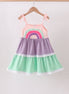 Purple lace rainbow tiered dress