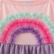Purple lace rainbow tiered dress