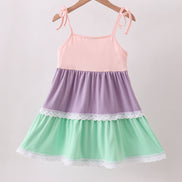 Purple lace rainbow tiered dress