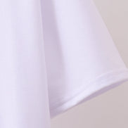 White bow sequin mom&me top