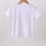 White bow sequin mom&me top