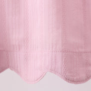 Pink fireworks flag smocked jacquard scalloped ruffle bloomer set