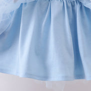 Blue bow star sequin skort set