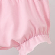 Blue Stripe Bow Seersucker Bloomer Set