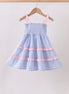 Blue Stripe Smocked Seersucker Mom Dress