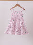 Pink golf print tiered dress