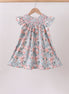 Pink Floral Smocked dress