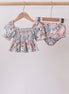 Pink Floral Smocked UPF Swim Set