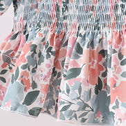 Pink Floral Smocked UPF Swim Set