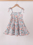 Pink Floral tiered Dress