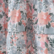Pink Floral tiered Dress