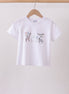 White Animal Embroidered Top