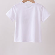 White Animal Embroidered Top