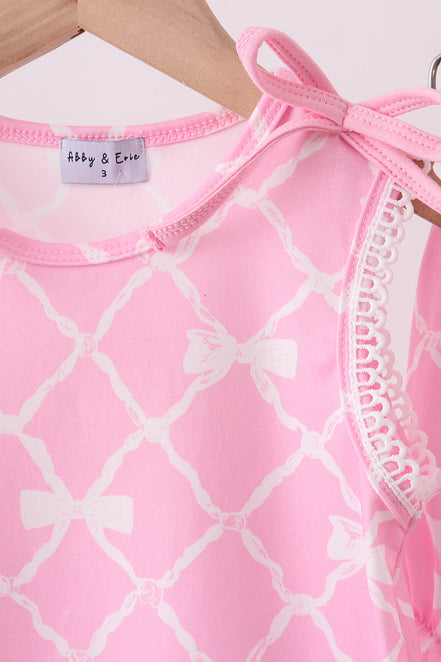 Pink Bow Bloomer Set
