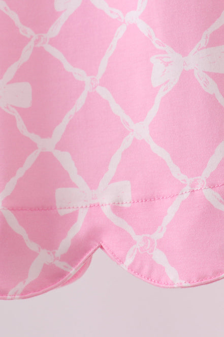 Pink Bow Bloomer Set