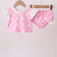 Pink Bow UPF Swim Set