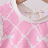 Pink Bow UPF Swim Set