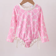 Pink Bow UPF rashguard