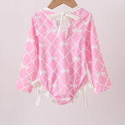 Pink Bow UPF rashguard