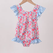 Pink Floral UPF Swim One-Piece
