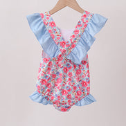 Pink Floral UPF Swim One-Piece