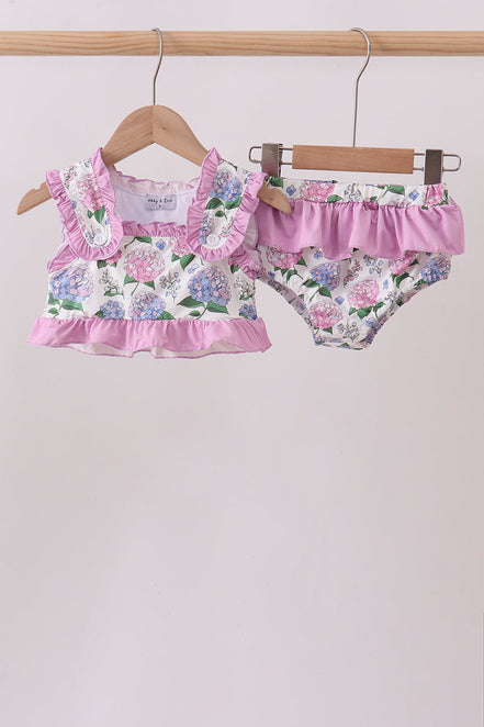 Purple Hydrangea UPF Swim Set