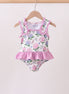 Purple Hydrangea UPF Swim One-Piece