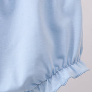 Blue beach print bow bloomer set