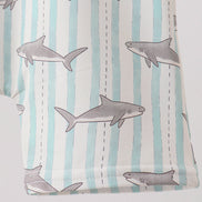 Green Stripe Shark UPF Swim One-Piece
