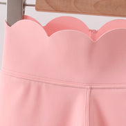 Pink Scalloped Yoga Active Leggings