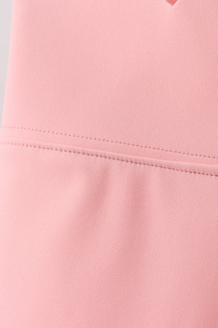 Pink Scalloped Yoga Active Leggings