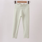 Green Scalloped Yoga Active Leggings