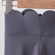 Gray Scalloped Yoga Active Leggings