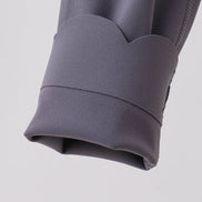 Gray Scalloped Yoga Active Leggings