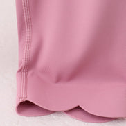 Lilac Scalloped Mom Yoga Active Leggings