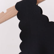 Black Scalloped Yoga Skorts Set