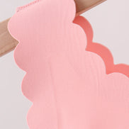 Pink Scalloped Yoga Skorts Set