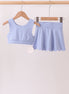 Violet Scalloped Yoga Skorts Set
