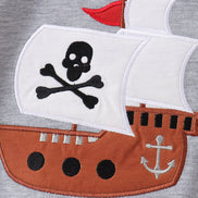 Gray Ship Applique Bubble