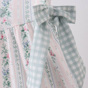 Bow Floral Applique Dress