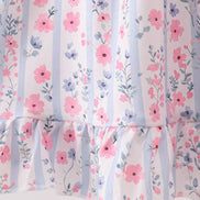 Pink Floral Bow Applique Bow Dress