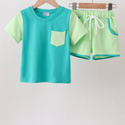 Blue Colorblock Set