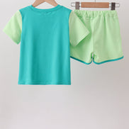 Blue Colorblock Set