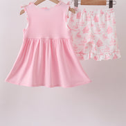 Pink Sailboat Embroidered Set