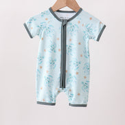 Blue Turtle Bamboo Romper