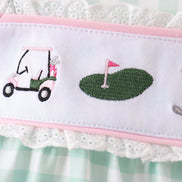 Green Golf Embroidered Bubble